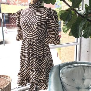 Batsheva X Brother Vellies Zebra Animal Met Dress